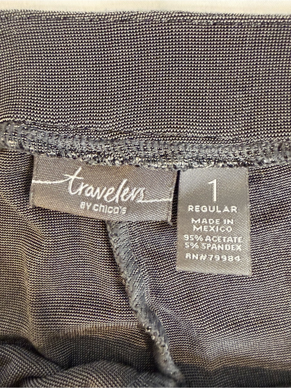Chico’s Travelers Gray Wide Leg Pull On Pants Size 1 - Picture 4 of 4